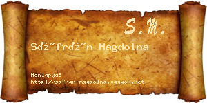 Sáfrán Magdolna névjegykártya